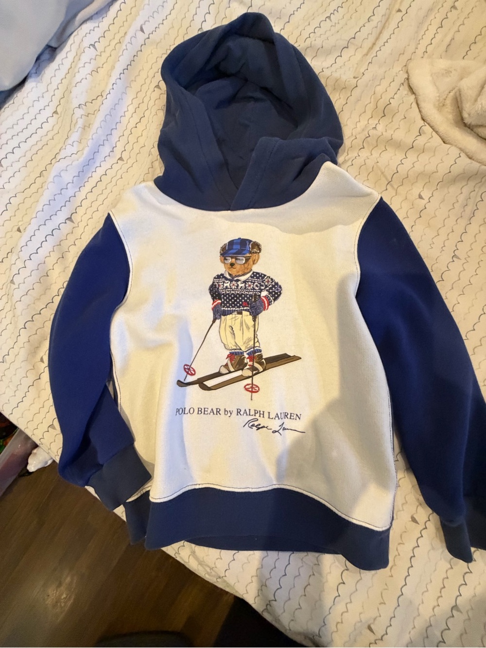 Polo by Ralph Lauren Navy and White Bear Hoodie